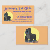 かわいいハッピービッグゴリラ漫画イラストレーション 名刺 (正面/裏面)