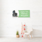 かわいいハッピービッグゴリラ漫画イラストレーション 横断幕 (インサイチュ)