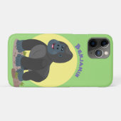 かわいいハッピービッグゴリラ漫画イラストレーション Case-Mate iPhoneケース (裏面(横))