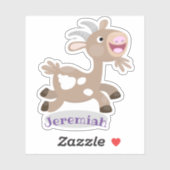 かわいいハッピービリーヤギ漫画イラストレーション シール (シート)