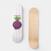 かわいいハッピービーツルートキッチンアニメイラストレーション スケートボード (正面)