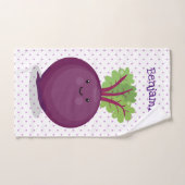 かわいいハッピービーツルートキッチンアニメイラストレーション バスタオルセット (ハンドタオル)