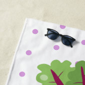 かわいいハッピービーツルートキッチンアニメイラストレーション ビーチタオル (インサイチュ)