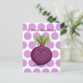 かわいいハッピービーツルートキッチンアニメイラストレーション ポストカード (スタンド正面)