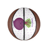 かわいいハッピービーツルートキッチンアニメイラストレーション ミニバスケットボール (縦)