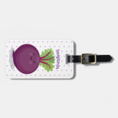 かわいいハッピービーツルートキッチンアニメイラストレーション ラゲッジタグ (正面横)