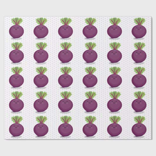 かわいいハッピービーツルートキッチンアニメイラストレーション ラッピングペーパー (フラット)