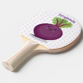 かわいいハッピービーツルートキッチンアニメイラストレーション 卓球ラケット (正面アングル)