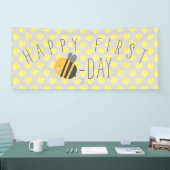 かわいいハッピービーデイ最初の誕生日バナー 横断幕 (トレードショー)