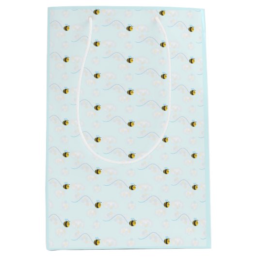 かわいいハッピービー抱き枕 ミディアムペーパーバッグ (正面)