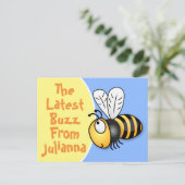 かわいいハッピービー最新バズアニメイラストレーション ポストカード (スタンド正面)