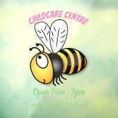 かわいいハッピービー漫画イラストレーション ウィンドウサイン (シート3)