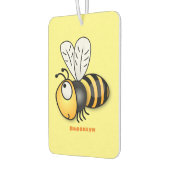 かわいいハッピービー漫画イラストレーション カーエアーフレッシュナー (左)