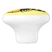 かわいいハッピービー漫画イラストレーション セラミックノブ (側面)