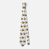 かわいいハッピービー漫画イラストレーション ネクタイ (正面)