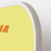 かわいいハッピービー漫画イラストレーション ピックルボールラケット (左詳細)