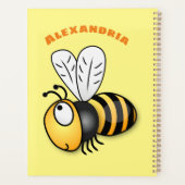 かわいいハッピービー漫画イラストレーション プランナー手帳 (裏面)