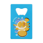 かわいいハッピーピエロのアニメ漫画 クレジットカード栓抜き (裏面)