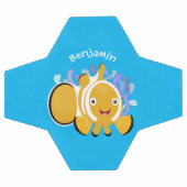 かわいいハッピーピエロのアニメ漫画 サッカーボール (フラット)