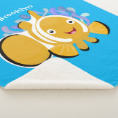 かわいいハッピーピエロのアニメ漫画 シェルパブランケット (3/4)