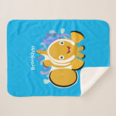 かわいいハッピーピエロのアニメ漫画 シェルパブランケット (正面(横))