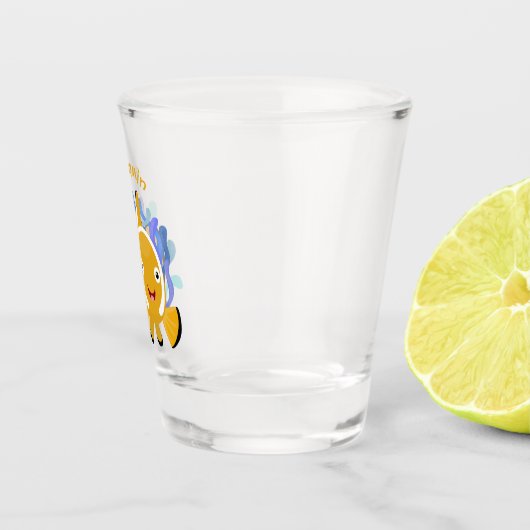 かわいいハッピーピエロのアニメ漫画 ショットグラス (右)