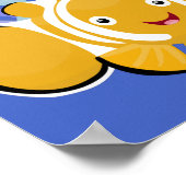 かわいいハッピーピエロのアニメ漫画 ポスター (角)