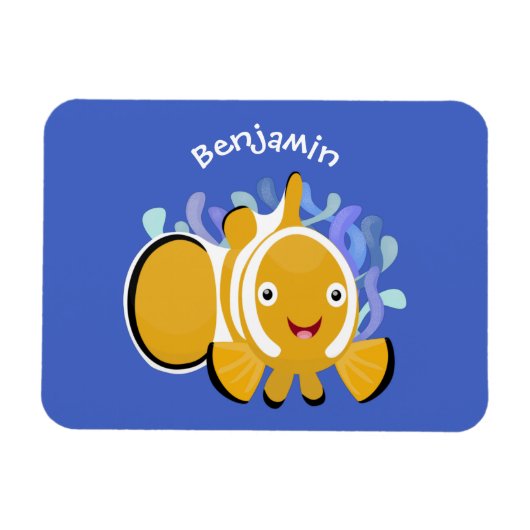 かわいいハッピーピエロのアニメ漫画 マグネット (横)