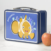 かわいいハッピーピエロのアニメ漫画 メタルランチボックス (インサイチュ)