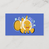 かわいいハッピーピエロのアニメ漫画 名刺 (裏面)