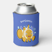 かわいいハッピーピエロのアニメ漫画 缶クーラー (缶裏面)