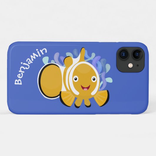 かわいいハッピーピエロのアニメ漫画 Case-Mate iPhoneケース (裏面(横))