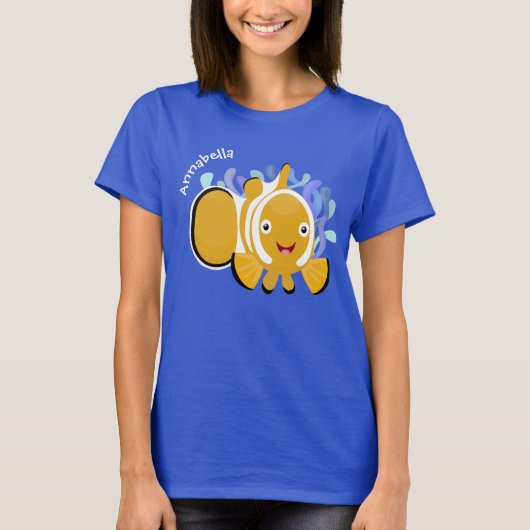 かわいいハッピーピエロのアニメ漫画 Tシャツ (正面)