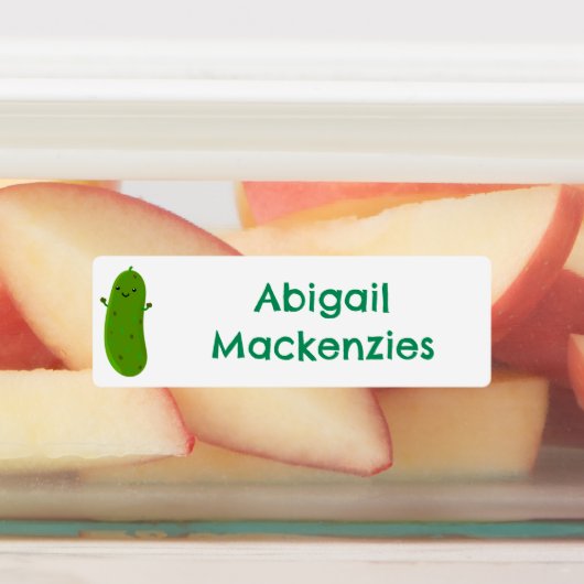 かわいいハッピーピクルベジタブルアニメパーソナライズされた ラベル (貼付)