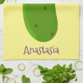 かわいいハッピーピックアニメイラストレーション キッチンタオル (折り畳み)