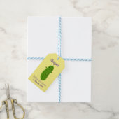 かわいいハッピーピックアニメイラストレーション ギフトタグ (より糸付き)