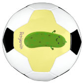 かわいいハッピーピックアニメイラストレーション サッカーボール (回転)