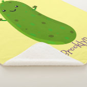 かわいいハッピーピックアニメイラストレーション シェルパブランケット (3/4)