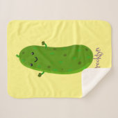 かわいいハッピーピックアニメイラストレーション シェルパブランケット (正面(横))