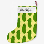 かわいいハッピーピックアニメイラストレーション スモールクリスマスストッキング (裏面)