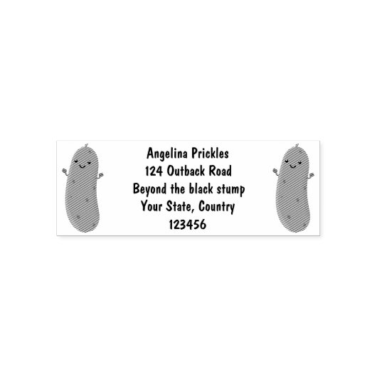 かわいいハッピーピックアニメイラストレーション セルフインキングスタンプ (デザイン)