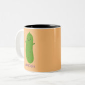 かわいいハッピーピックアニメイラストレーション ツートーンマグカップ (正面左)