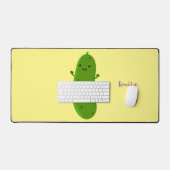 かわいいハッピーピックアニメイラストレーション デスクマット (キーボード&マウス)