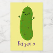 かわいいハッピーピックアニメイラストレーション フードラベル (シングルラベル)