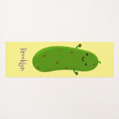 かわいいハッピーピックアニメイラストレーション ヨガマット (正面(横))