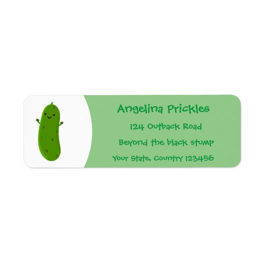 かわいいハッピーピックアニメイラストレーション ラベル (正面)