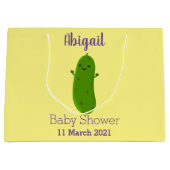 かわいいハッピーピックアニメイラストレーション ラージペーパーバッグ (正面)