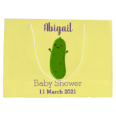 かわいいハッピーピックアニメイラストレーション ラージペーパーバッグ (裏面)