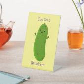 かわいいハッピーピックアニメイラストレーション 台座サイン (インサイチュ)