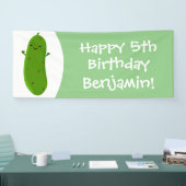 かわいいハッピーピックアニメイラストレーション 横断幕 (トレードショー)